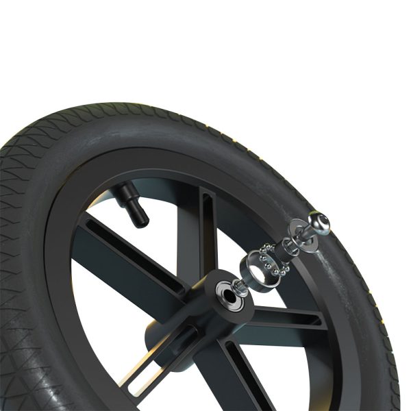 QIQIAO Nylon Material Rubber Tires PU Seat 2-6 Years Old Kids Bike 4